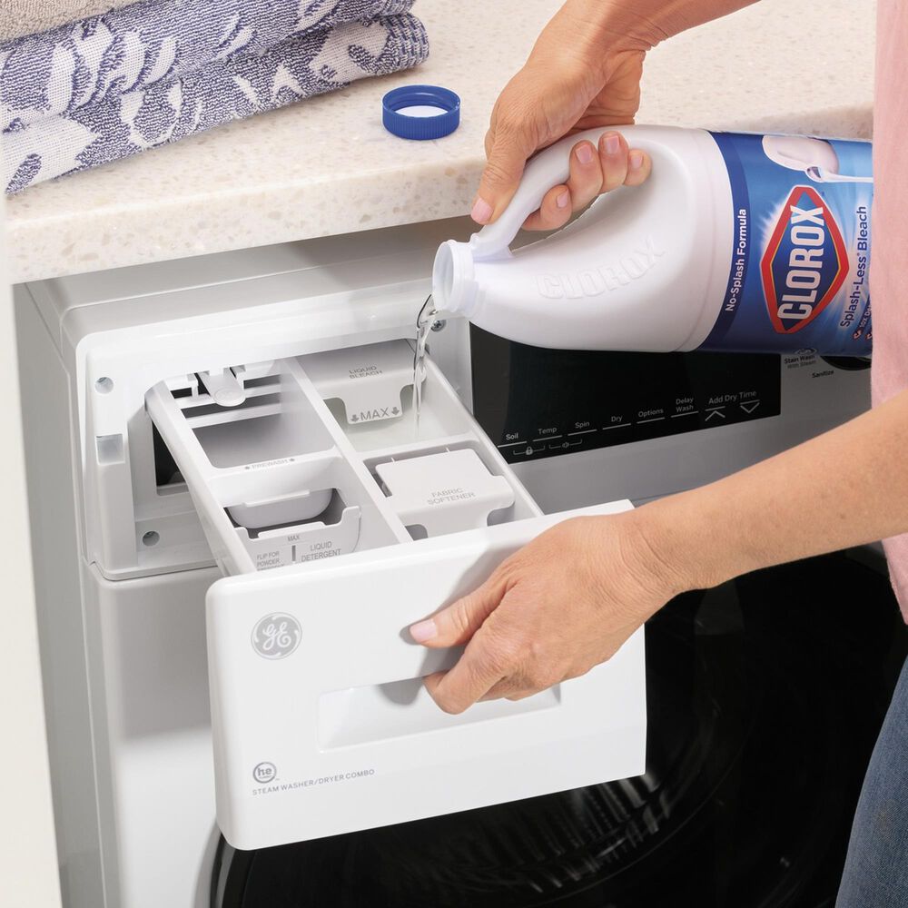 GE Appliances 24&quot; Front Load Washer/Condenser Dryer Combo in White, , large