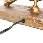 Creative Coop Bird Table Lamp with Rectangle Shade in Gold, , large