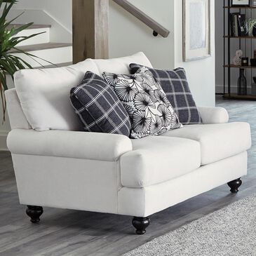 Catnapper Cumberland Stationary Loveseat in Ecru and Ebony, , large