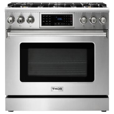 Thor Kitchen THOR 6.0 cu. Ft. Freestanding LP Gas Range with True Convection and Self Cleaning - Stainless Steel, , large