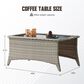 Sunwell Garden Outdoor Coffee Table in Grayish White, , large