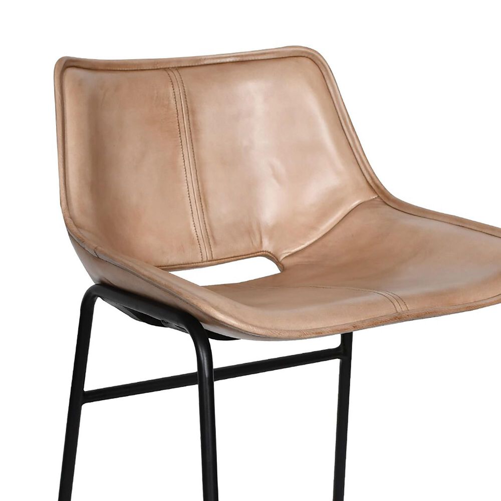 Home Trends &amp; Design Essex Stanley Counter Stool in Top Grain Leather, , large