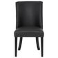 Linon Home Decor Adler Side Chair with Black Faux Leather Cushion in Black, , large