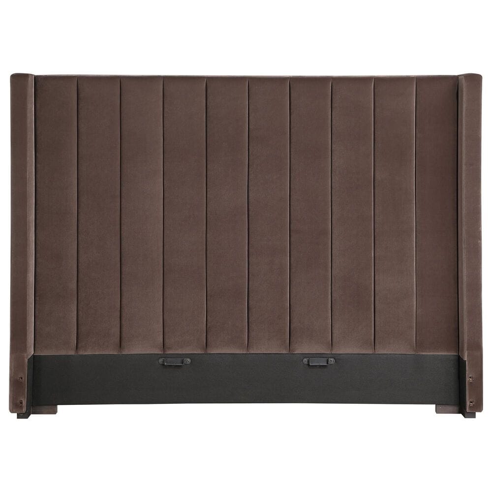 Crystal City Pearson Queen Upholstered Bed in Chocolate, , large