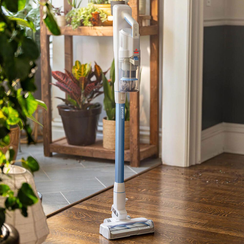 Bissell PowerClean Cordless Stick Vacuum in White and Lake, , large