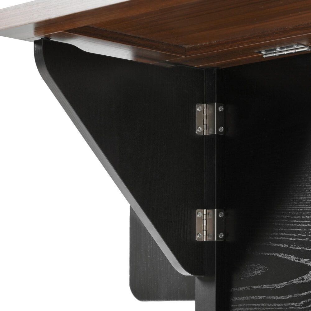 HOMLUX 54" Kitchen Island with Drop Leaf in Black, , large