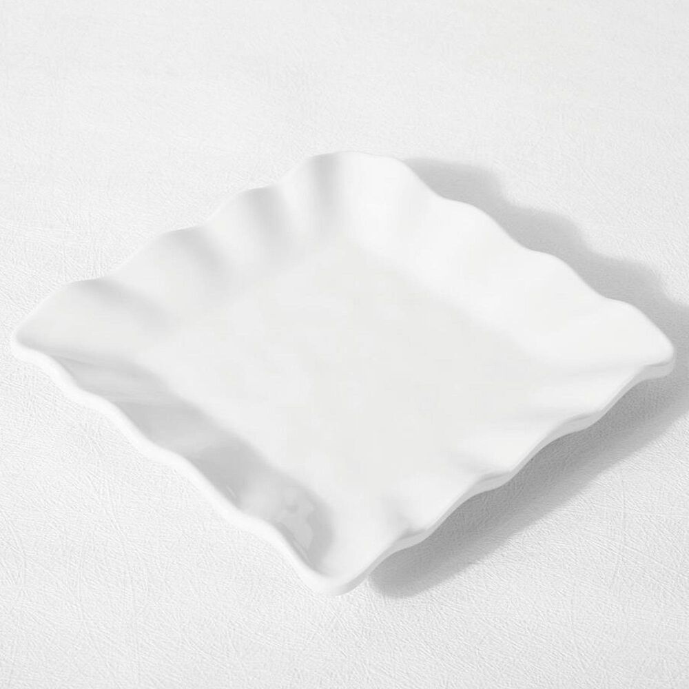 Supreme 5.5" Melamine Square Plate in White, , large