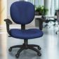 Regency Global Sourcing Comfort Series Swivel Computer Task Chair with Adjustable Arms in Navy Blue, , large