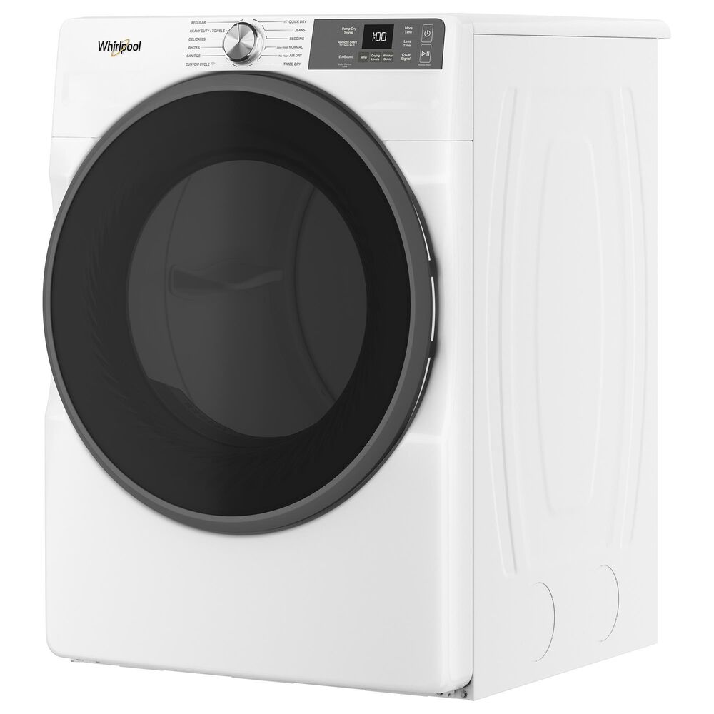Whirlpool 7.4 Cu. Ft. Smart Front Load Gas Dryer with Wrinkle Shield Option in White, , large