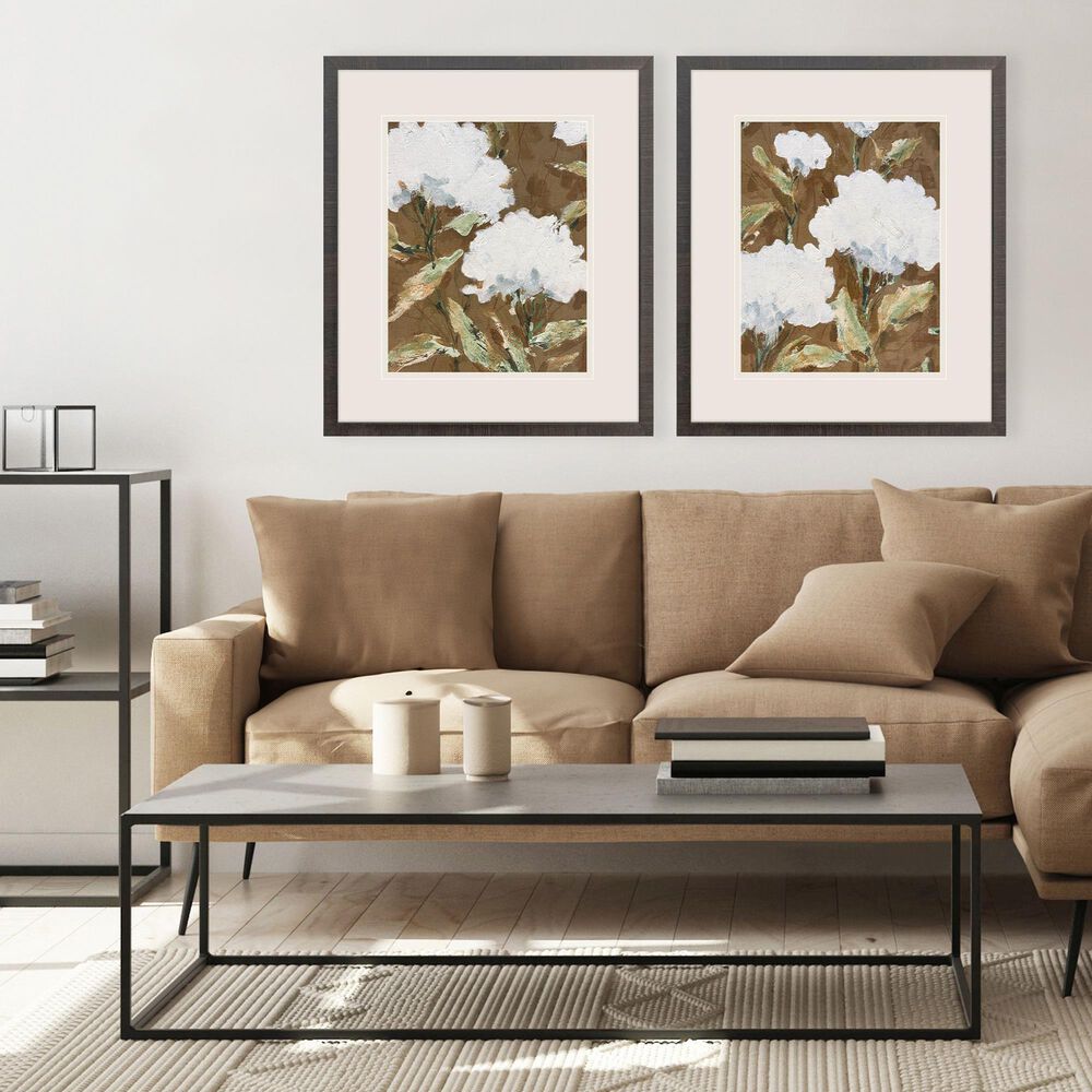 Paragon 30" x 26" Blooms in Chocolate Wall Art in Brown (Set of 2), , large