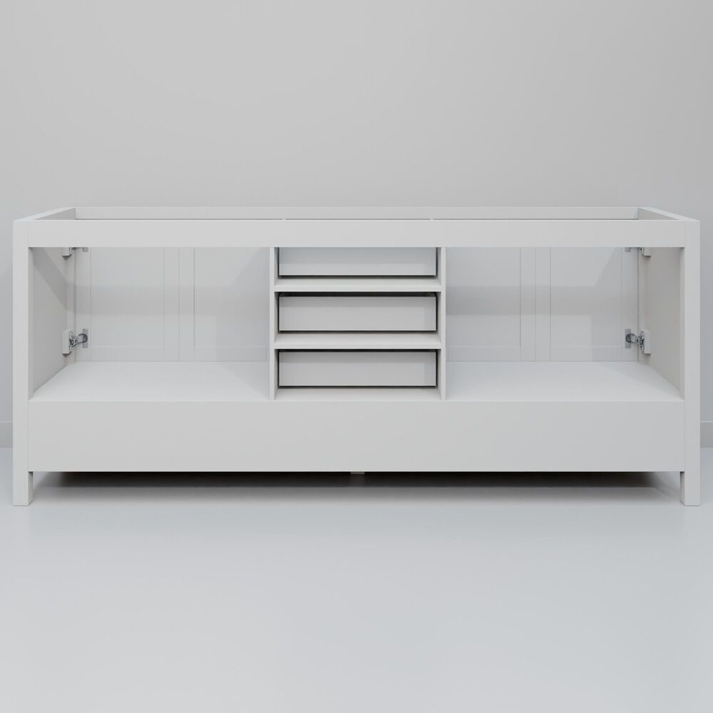 Lexora Home Jacques 72" Double Bathroom Vanity in White with 2 cm White Cultured Marble Top and Rectangular Sinks, , large