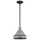 Golden Lighting Jasper 1-Light Pendant in Antique Black and Weathered Gold, , large