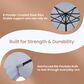 HOMLUX 10" Patio Umbrella in Gray, , large