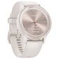 Garmin vivomove Sport Smartwatch in Ivory Case and Silicone Band with Peach Gold Accents, , large