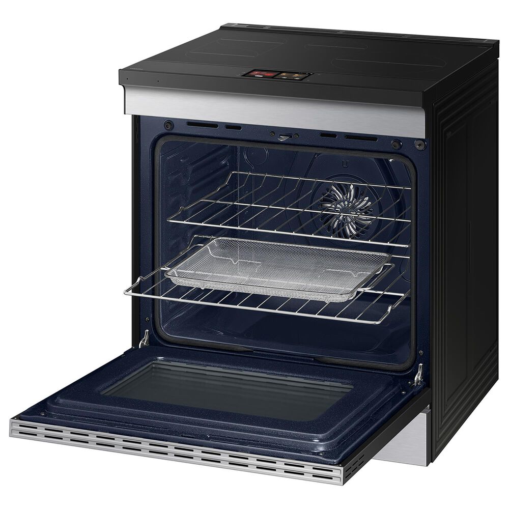 Samsung Bespoke Bespoke 6.3 Cu. Ft. Smart Slide-In Induction Range with AI Hub in Stainless Steel, , large