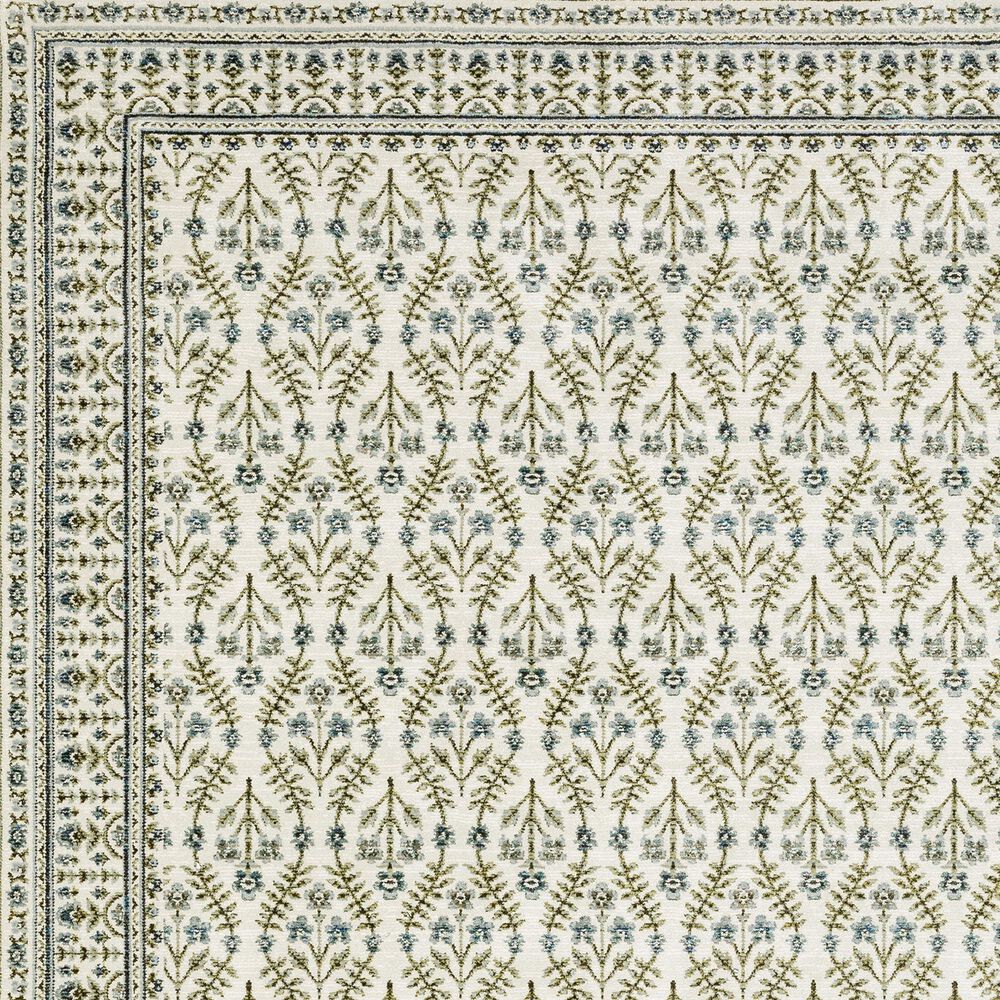 Oriental Weavers Andorra Ivory and Blue 2'3" x 8' Runner, , large