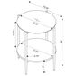 Coaster Jonelle End Table in White, Gold and Smoke Gray, , large