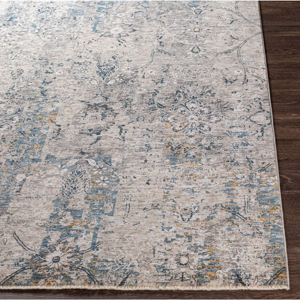 Surya Cardiff CDF-2300 Light Gray, Charcoal, Light Beige, Tan and Dark Blue 7'10" x 10'2" Area Rug, , large