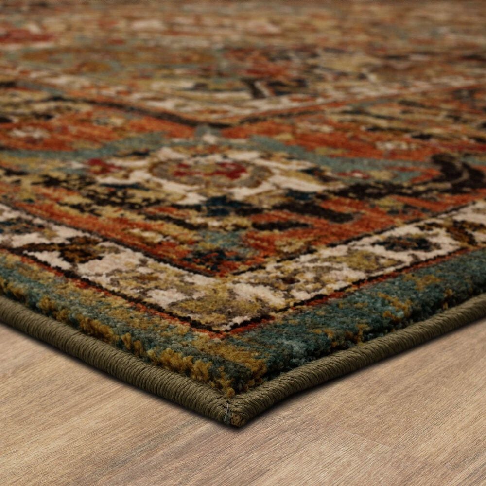 Karastan Spice Market Dhahar Aquamarine 5'3" x 7'10" Area Rug, , large