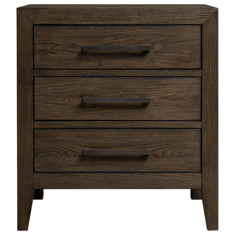 Hawthorne Furniture Norwich King Platform Panel Bed with Dresser and Nightstand in Dark Rustic Oak, , large