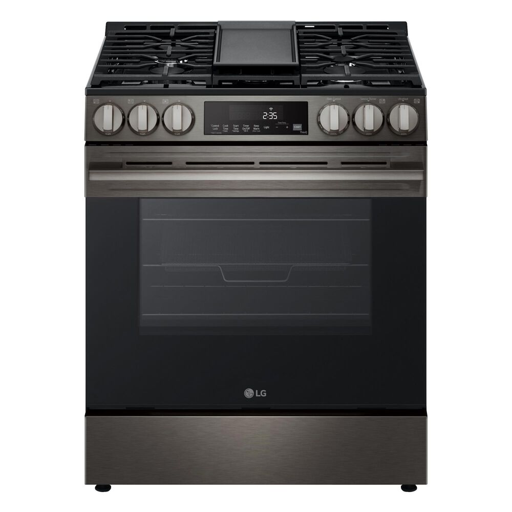 LG 5.8 Cu. Ft. Slide-in Gas Range in PrintProof Black Stainless Steel, , large