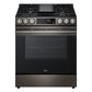 LG 5.8 Cu. Ft. Slide-in Gas Range in PrintProof Black Stainless Steel, , large