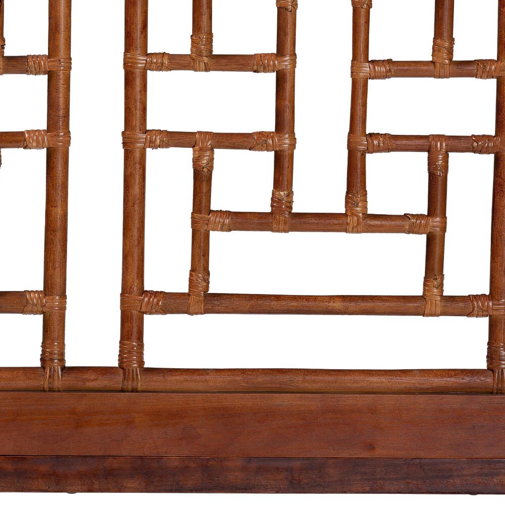 bali &amp; pari Jamuna King Headboard in Marbled Tortoise Brown and Mahogany Brown, , large