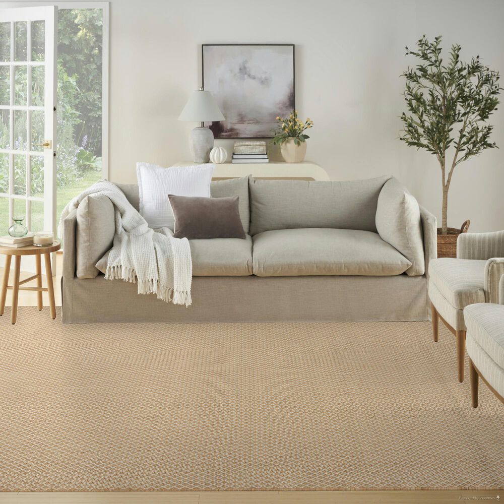 Nourison Courtyard Natural 8&#39; x 10&#39; Indoor/Outdoor Area Rug, , large