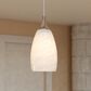 Vaxcel Lighting Milano 1-Light Mini Pendant with Alabaster Glass Shade in Satin Nickel, , large