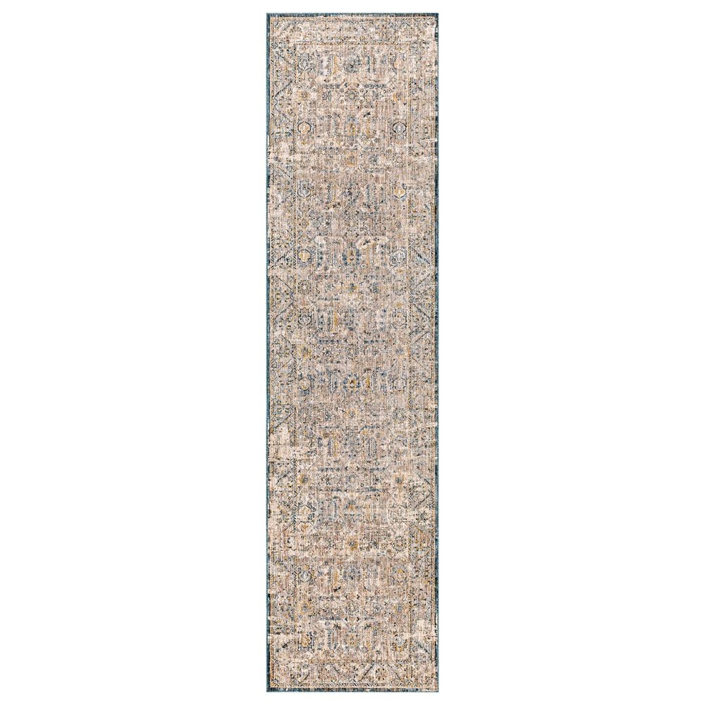 Surya Aspendos 2"7" x 7"3" Denim, Gray, Wheat, Taupe, Black and Cream Runner, , large