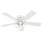 Hunter Crestfield Low Profile 52" Ceiling Fan with LED Lights in Fresh White, , large