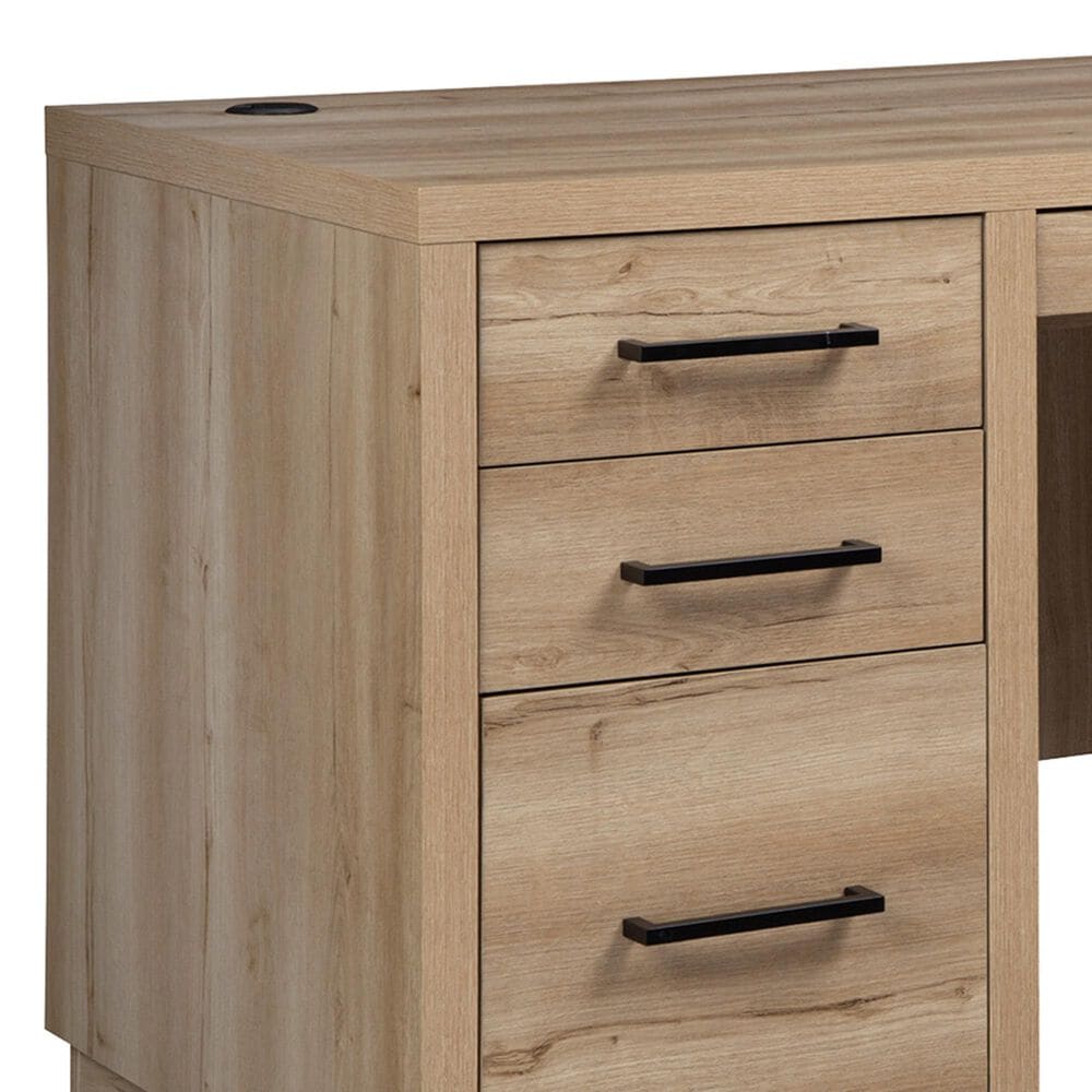 Riva Ridge Harman 3-Piece Executive Desk with Bookcase and File Cabinet Set in Creamy Natural, , large