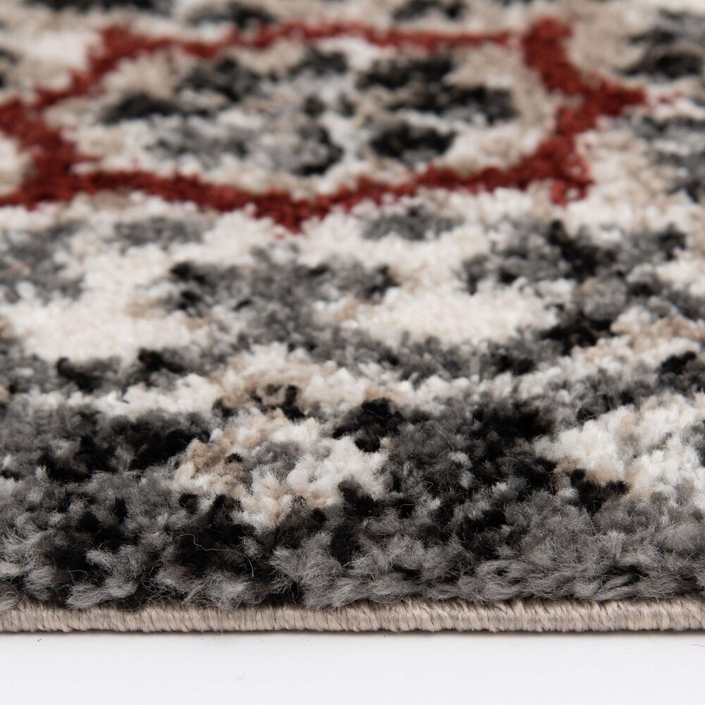 Central Oriental Tulsa Ledyard 7&#39;10&quot; x 9&#39;10&quot; Iron and Dark Rust Area Rug, , large