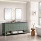 James Martin Vanities Breckenridge 72" Double Bathroom Vanity in Smokey Celadon with 3 cm Charcoal Soapstone Quartz Top and Rectangular Sinks, , large