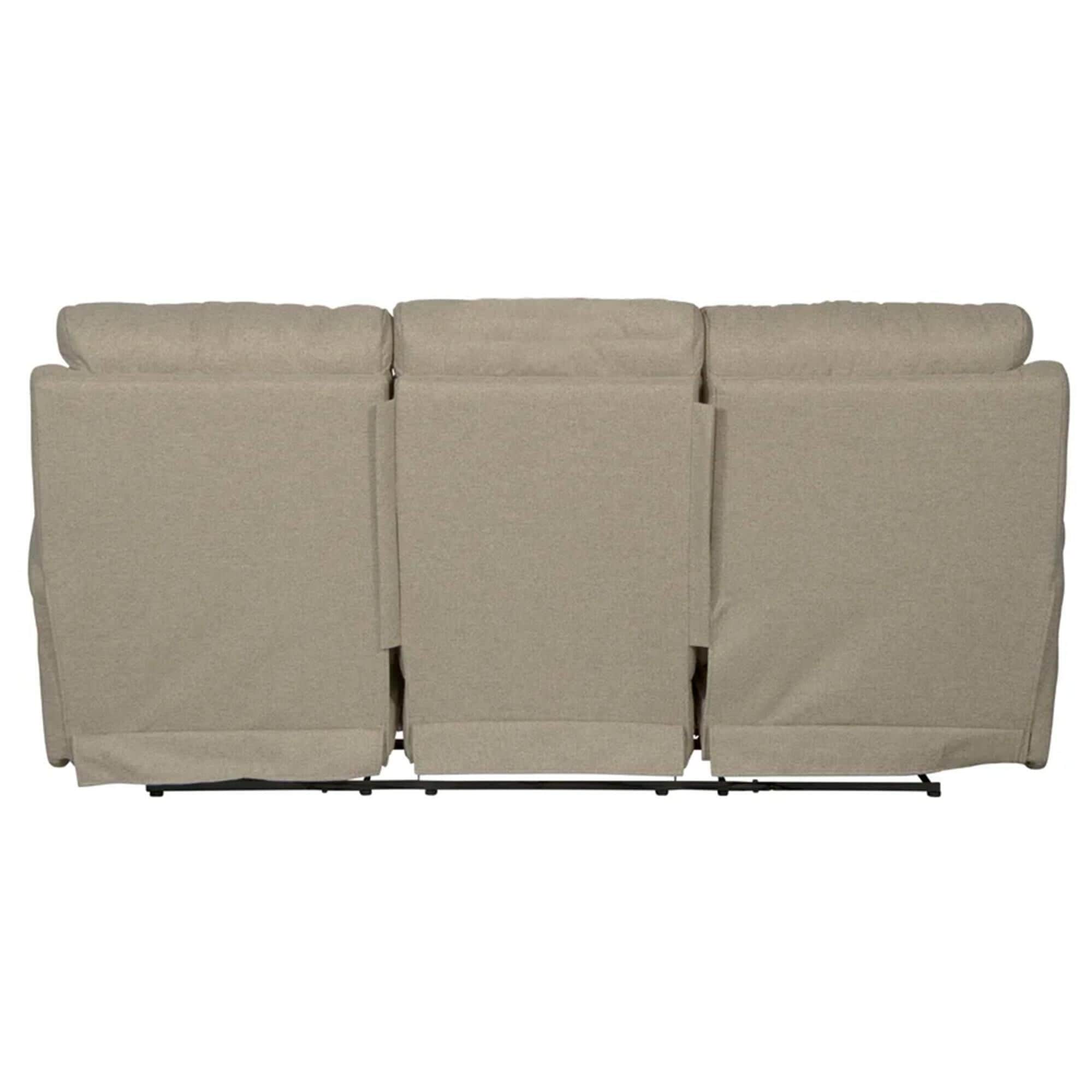 Catnapper Westport Lay Flat Manual Reclining Sofa in Bisque