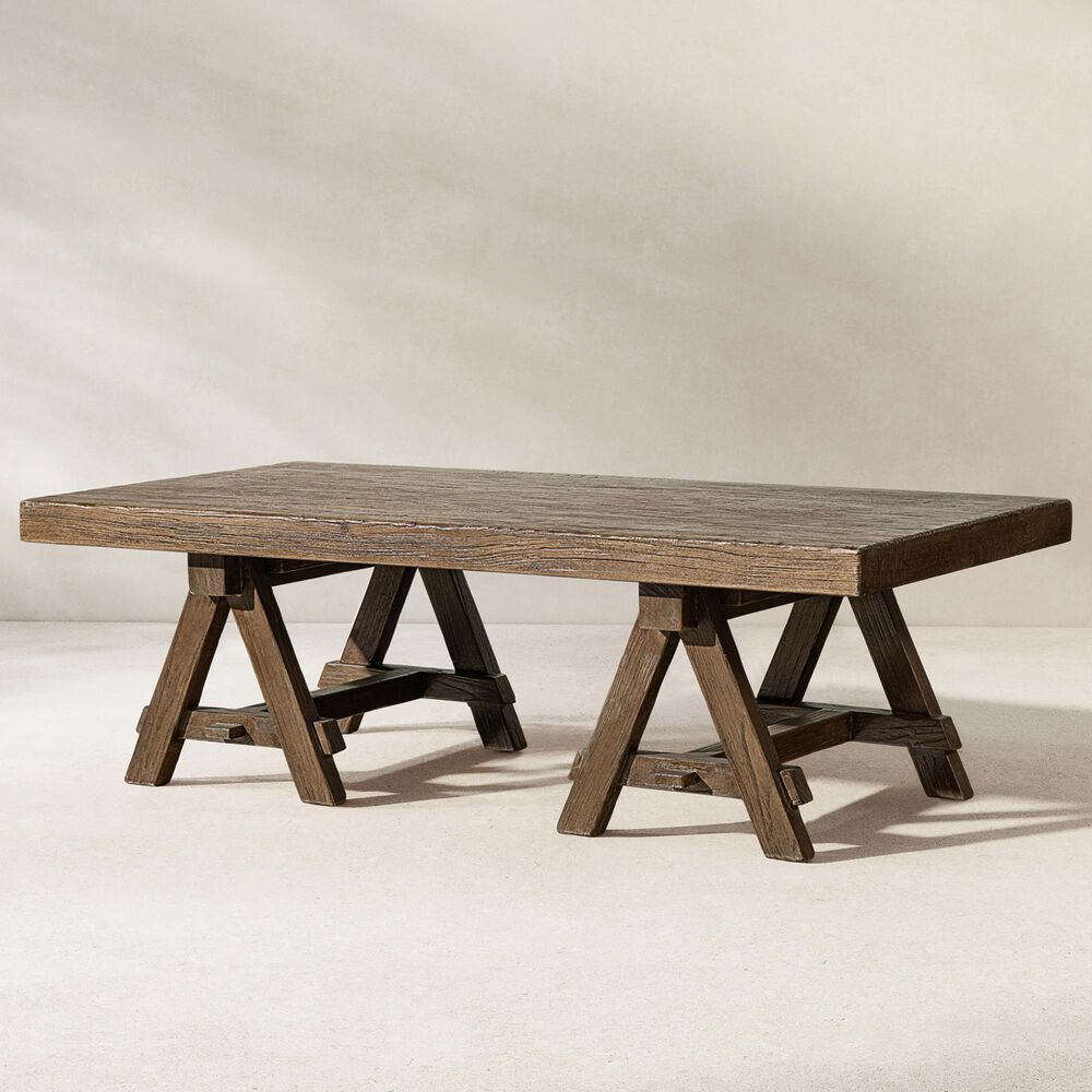 Jennifer Taylor Home Hawthorne 48" Coffee Table in Heritage Medium Dark Brown, , large