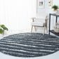 Safavieh Venus Shag 5"3" Round Dark Grey and Ivory Area Rug, , large