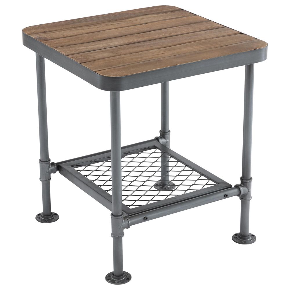 Boraam Industries Newport End Table in Gray and Natural, , large