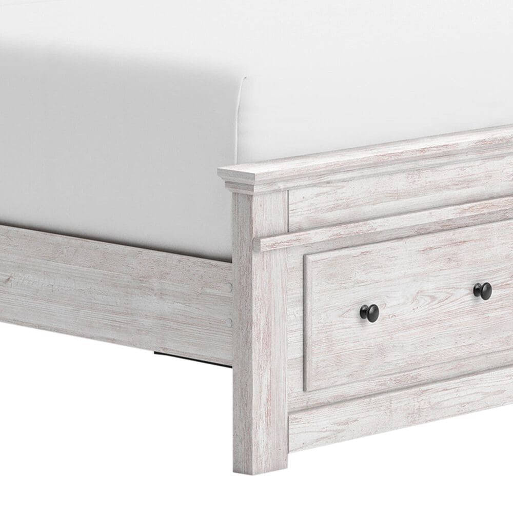 Ashley Makidern Queen Storage Bed with Two Drawers in Whitewash, , large