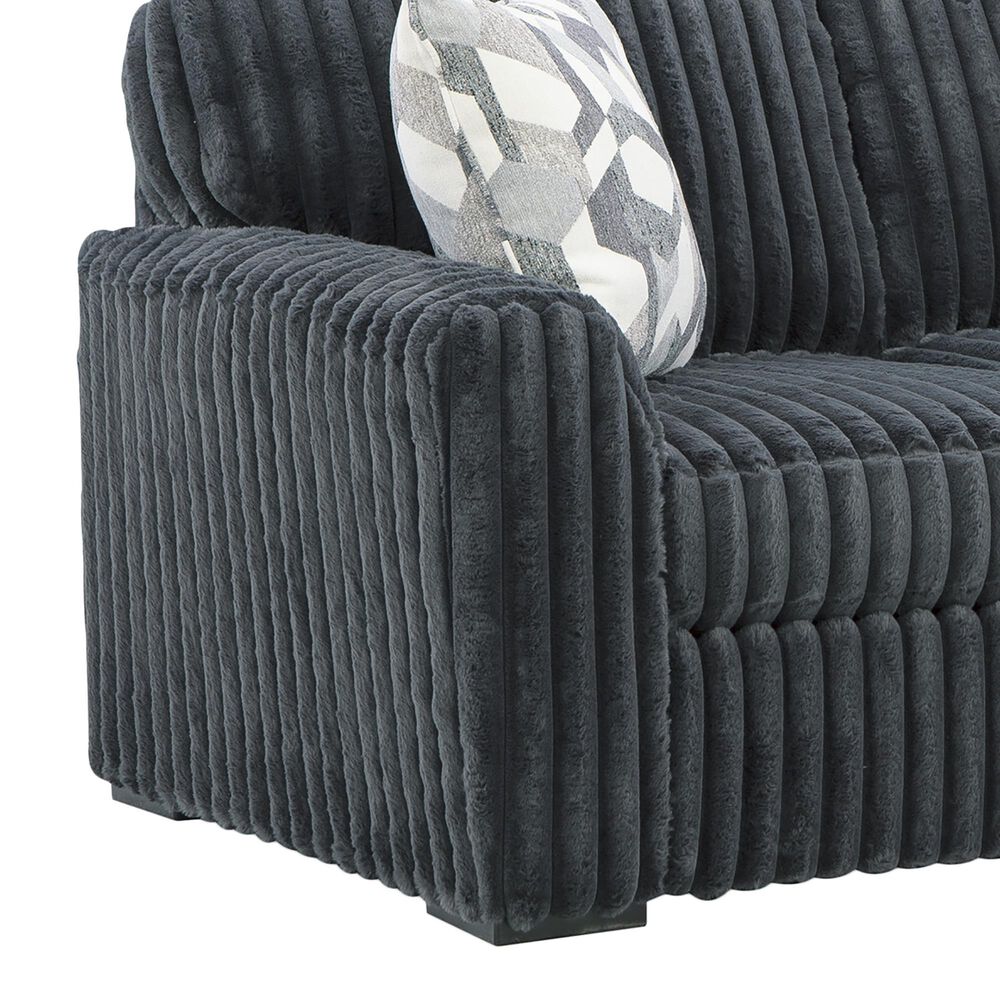 Ashley Midnight-Madness Stationary Sofa in Gunmetal, , large