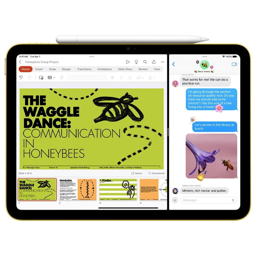 Apple iPad 11-Inch A16 Chip with Wi-Fi + Cellular - 256GB in Yellow and 2-Year AppleCare+, , large