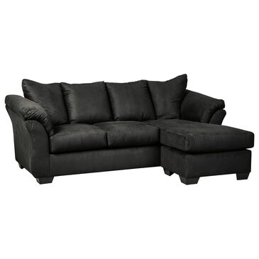 Signature Design by Ashley Darcy Right Facing Sofa with Chaise in Black, , large