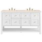 James Martin Vanities Breckenridge 60" Double Bathroom Vanity in Bright White with 3 cm Eternal Marfil Quartz Top and Rectangular Sinks, , large