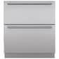 Sub Zero Integrated 30" Drawer Panels with Tubular Handles in Stainless Steel, , large