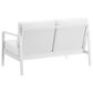 Linon Home Decor Holland Outdoor Loveseat with White Cushions in White, , large