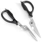 Cangshan Top Cut 9" Heavy Duty Utility Kitchen Shears with Blade Holder in Black and Stainless Steel, , large