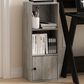 HOMLUX 3-Tier Shelf Bookcase with Door Storage Cabinet in French Oak, , large