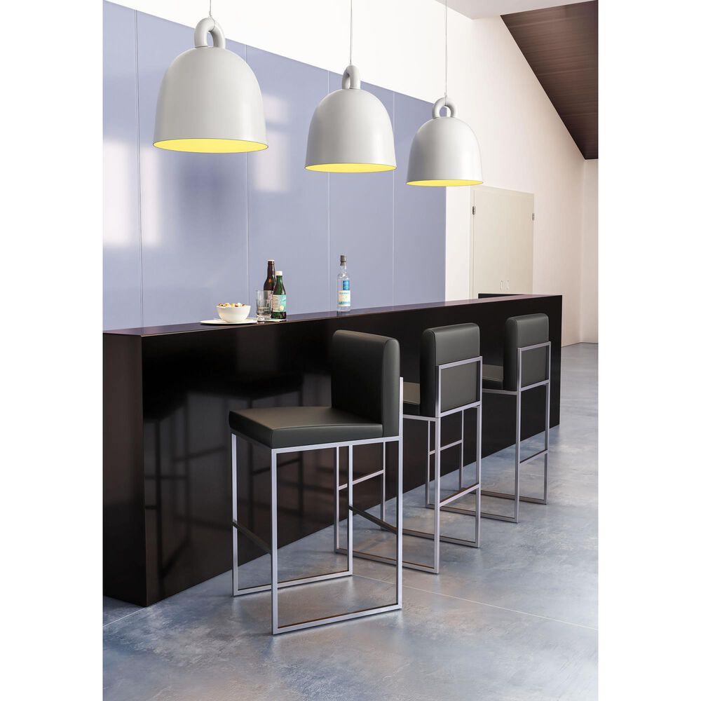 Zuo Modern Genoa Barstool in Gray, , large