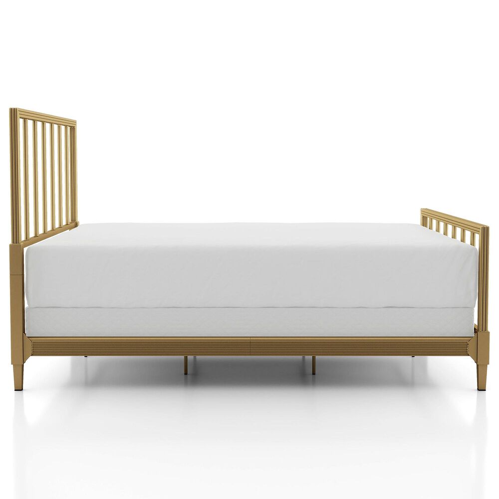 Furniture of America Blair Full Slat Bed in Gold, , large