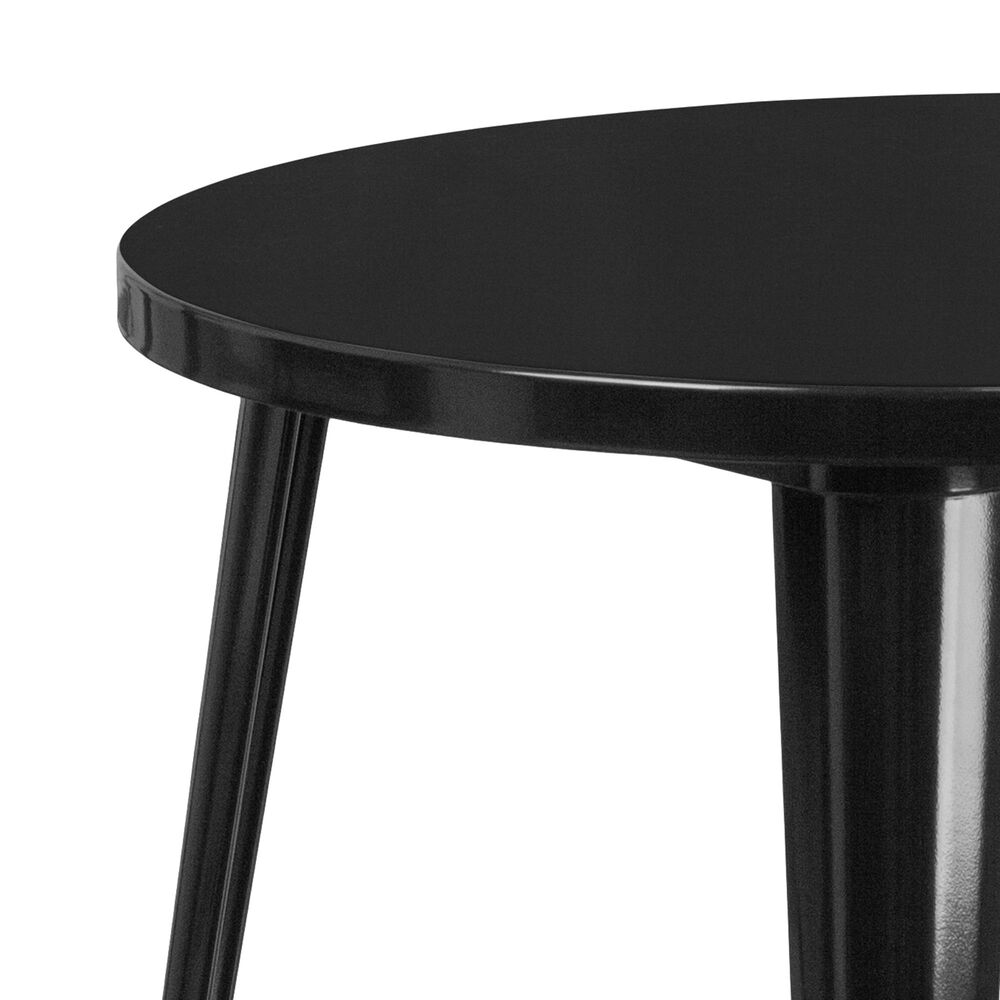 Flash Furniture 5Piece Metal Bistro Table Set in Black NFM